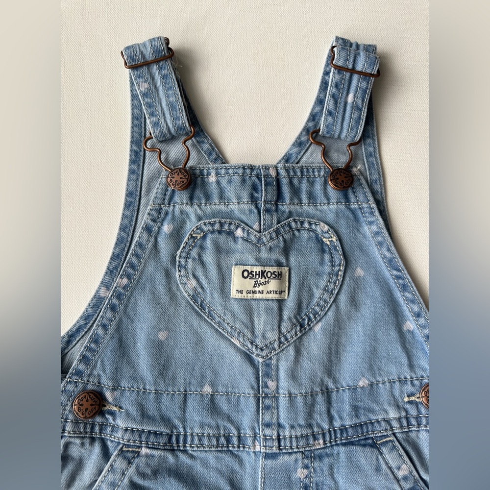 Oshkosh girl overalls blue | Size2T. - Picture 3 of 5
